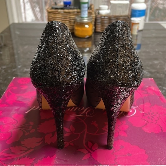 LULU Townsend Pumps 'Vivian' Fishnet & Sparkle Stiletto heel size 8.5 - Picture 4 of 11